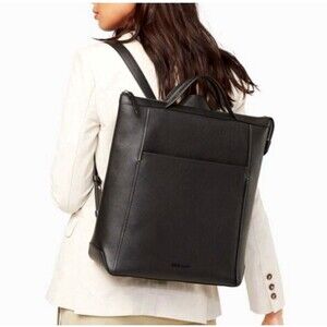 Cole Haan Genuine Leather Grand Ambition Convertible Backpack (Black) Large
